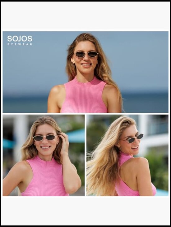 Hexagonal Polarized Sunglasses with Metal Frame UV400 Protection main image 6